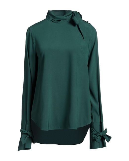 Ermanno Scervino Green Shirt Silk, Elastane
