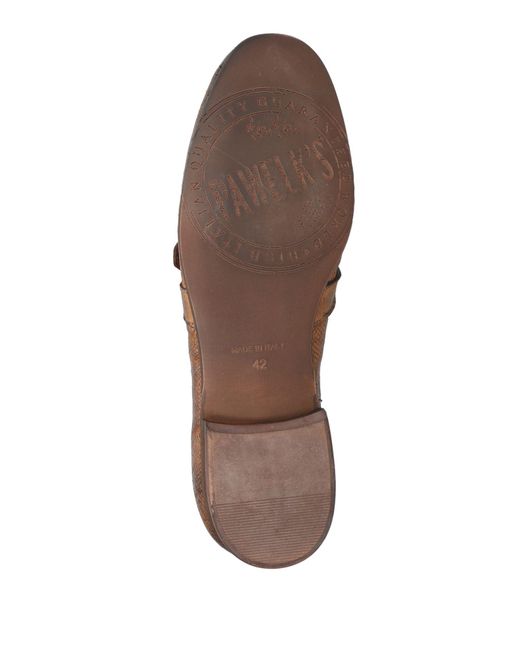 Pawelk's Brown Camel Loafers Leather for men
