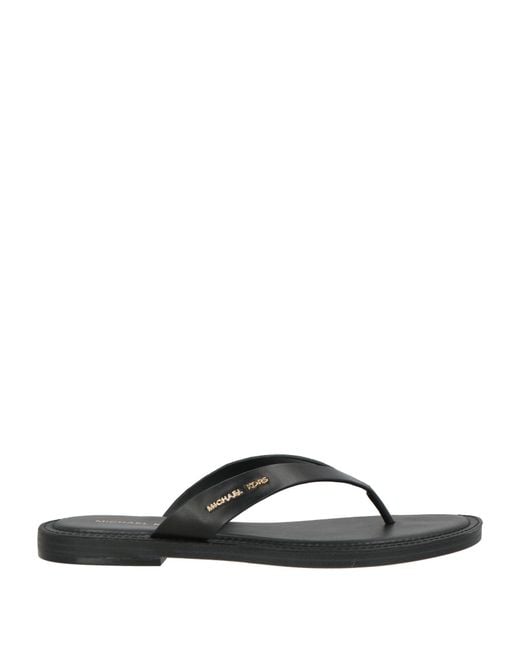 MICHAEL Michael Kors Black Thong Sandal Leather