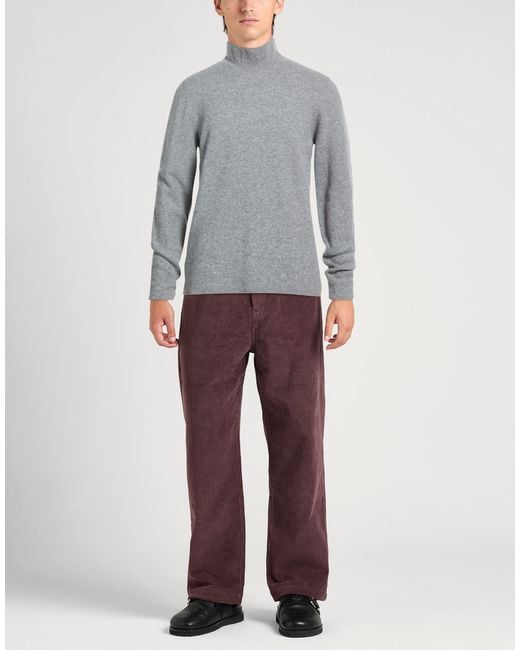 Alpha Studio Gray Turtleneck Recycled Wool, Wool, Recycled Polyamide, Polyamide, Elastane for men