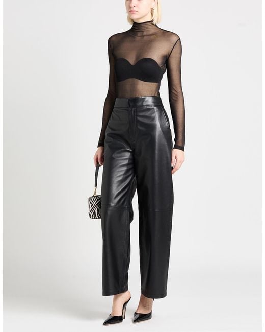 Ferragamo Black Bodysuit Silk