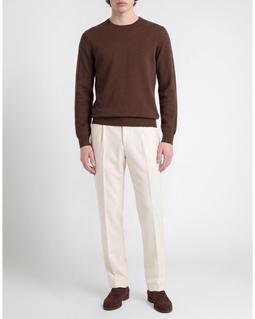 Gran Sasso Brown Sweater Wool, Cashmere, Viscose for men