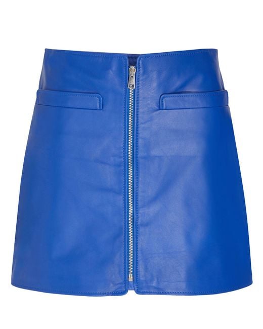 8 by YOOX Blue Mini Skirt