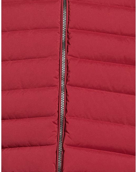 EA7 Red Burgundy Puffer Polyester, Elastane for men