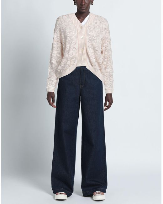 Rossopuro White Cardigan Synthetic Fibers, Wool, Polyacrylic, Mohair Wool, Cashmere