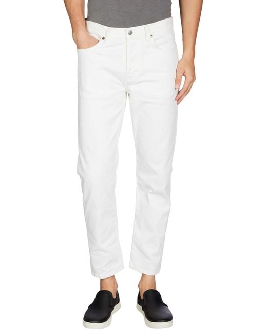 Acne White Jeans Cotton, Elastane for men