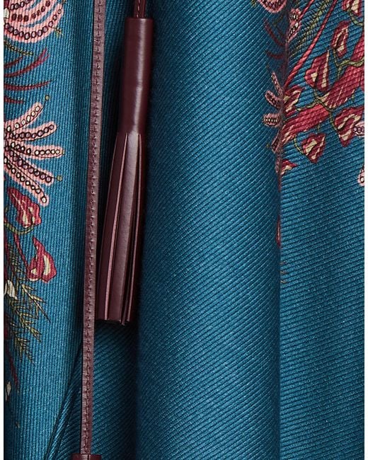 Etro Blue Deep Cape Wool, Modal