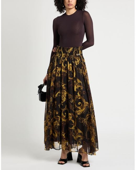 Versace Jeans Couture Natural Maxi Skirt Polyester