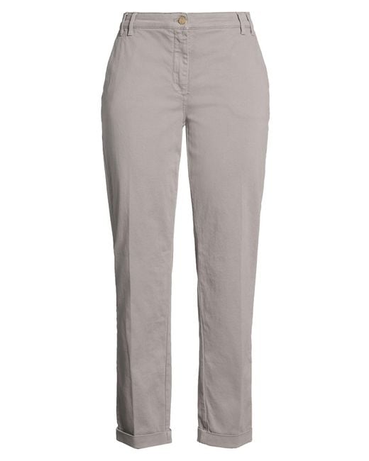 Manila Grace Gray Pants Cotton, Elastane