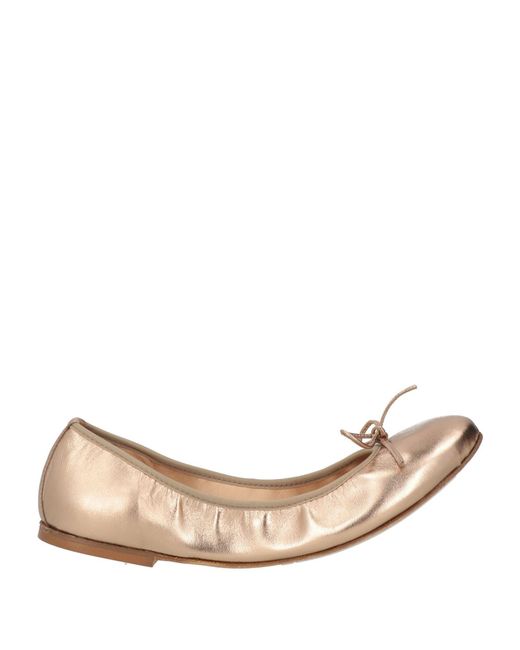 Le Briella Natural Ballet Flats Leather