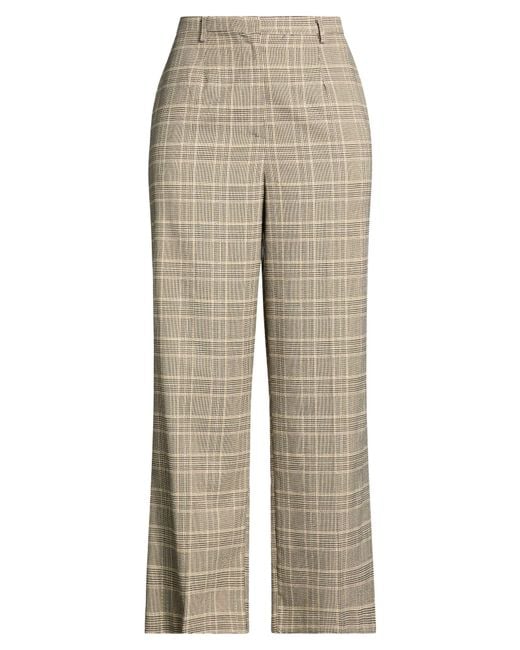 Shirtaporter Natural Pants Polyester, Viscose, Elastane