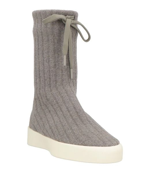 Fear Of God Gray Ankle Boots Textile Fibers