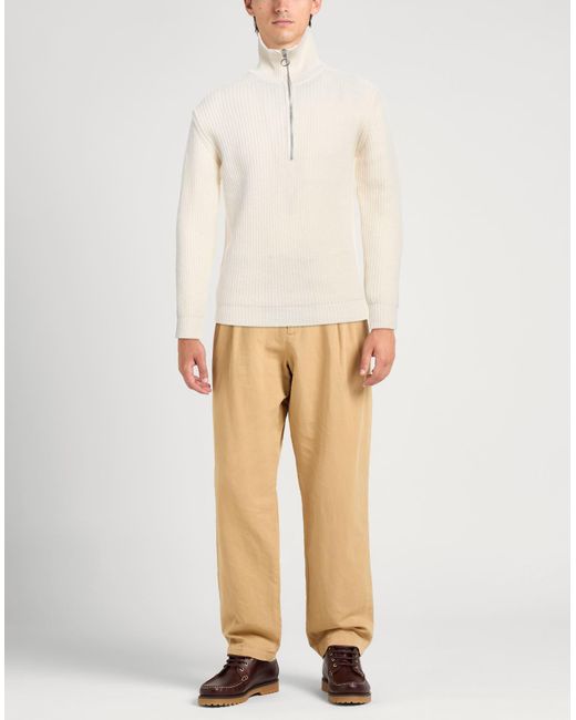Daniele Alessandrini White Turtleneck Wool, Polyamide for men