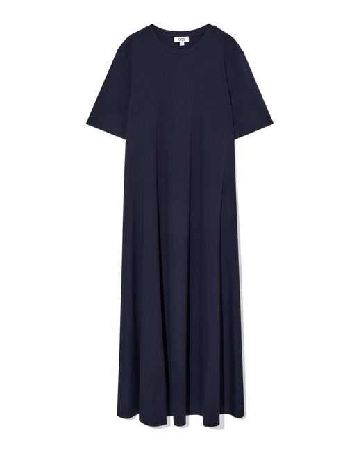 COS Blue Voluminous Maxi T-shirt Dress