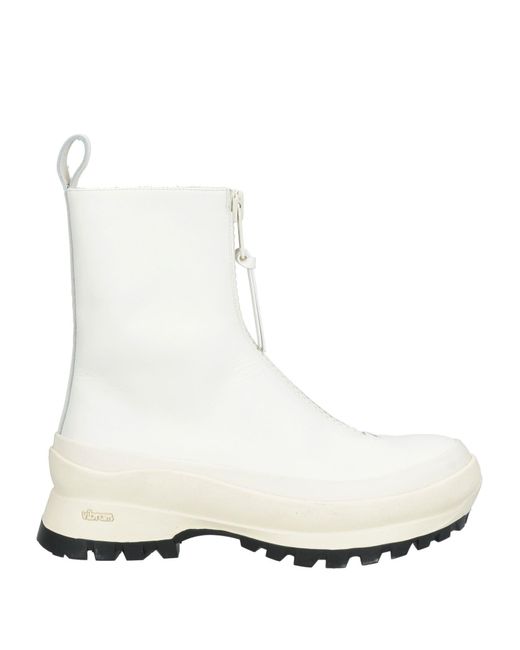 Jil Sander White Ankle Boots Leather for men