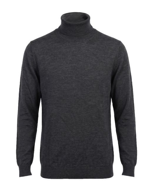 Barba Napoli Blue Turtleneck Virgin Wool, Silk for men