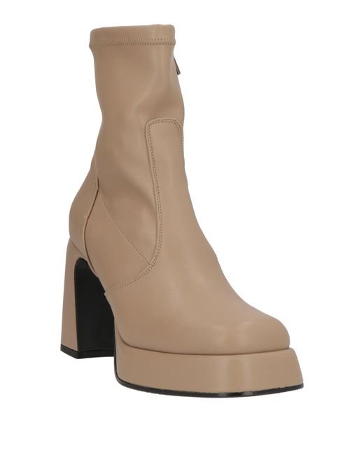 Lorenzo Mari Brown Sand Ankle Boots Synthetic Material