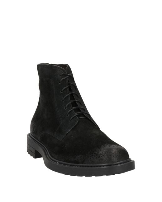 Daniele Alessandrini Black Ankle Boots Soft Leather for men