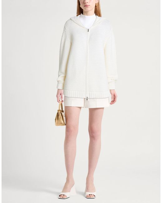 Gran Sasso White Cardigan Cotton, Polyamide