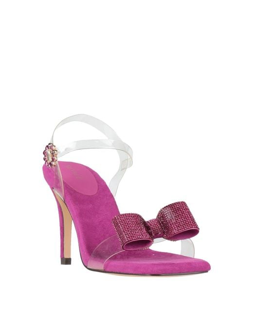 Menbur Pink Sandals Textile Fibers, Pvc