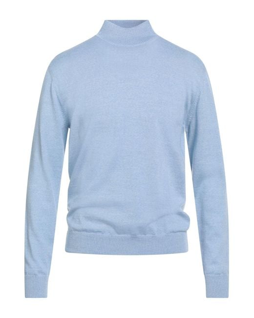 Luigi Borrelli Napoli Blue Turtleneck for men