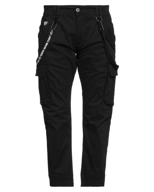 Alpha Industries Pants in Black for Men | Lyst