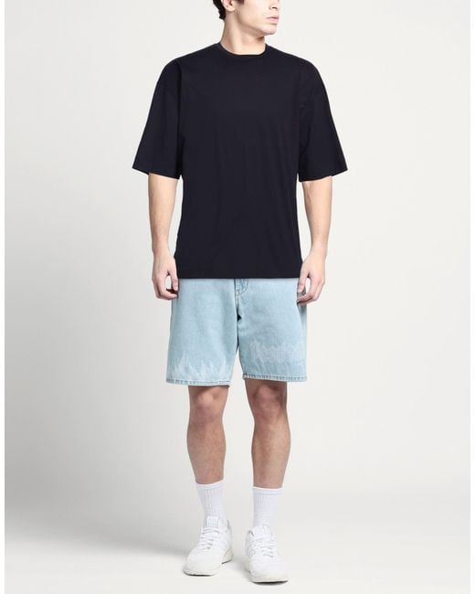 ESSENTIALISM Blue Midnight T-Shirt Cotton for men
