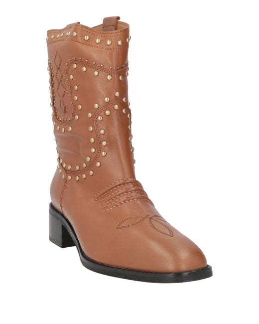 Bibi Lou Brown Ankle Boots