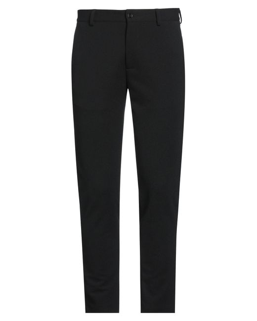 Daniele Alessandrini Black Pants Polyester, Elastane for men