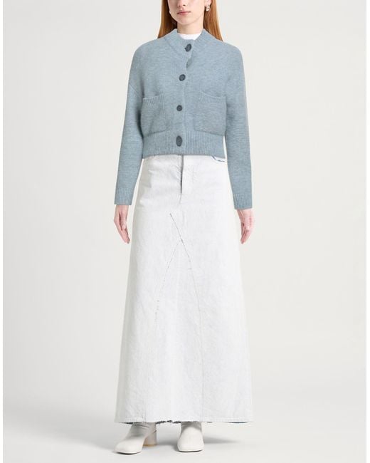 Alpha Studio Blue Azure Cardigan Alpaca Wool, Recycled Polyamide, Polyamide
