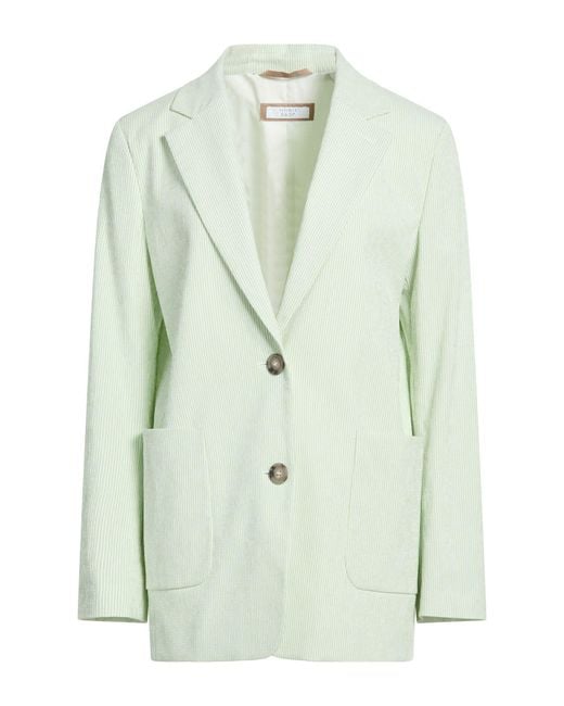 Peserico Green Easy Light Blazer Cotton, Elastane