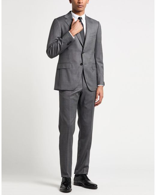 Caruso Gray Suit Wool for men
