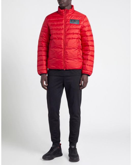 EA7 Red Puffer for men
