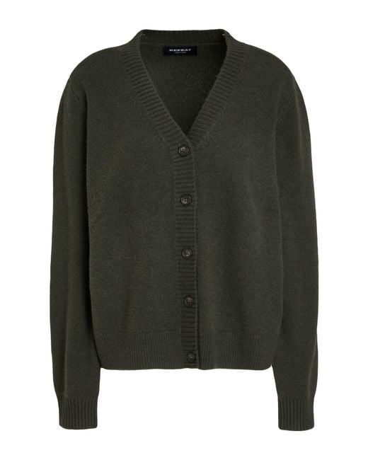 Repeat Cashmere Green Cardigan Cashmere