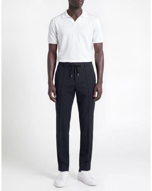 Lardini Blue Midnight Pants Wool, Elastane for men