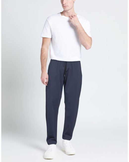 Fred Mello Blue Pants Cotton, Polyamide, Elastane for men