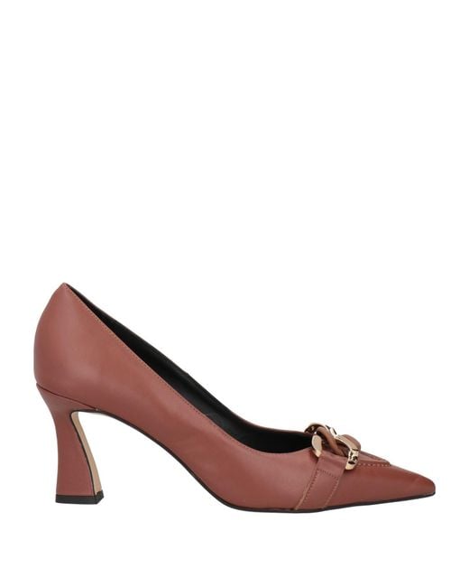 Andrea Pinto Pink Tan Pumps Leather