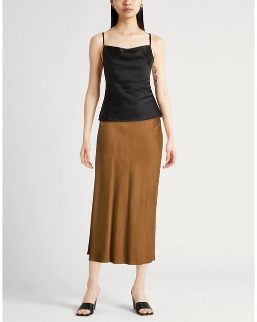 Gentry Portofino Brown Maxi Skirt Viscose, Cupro