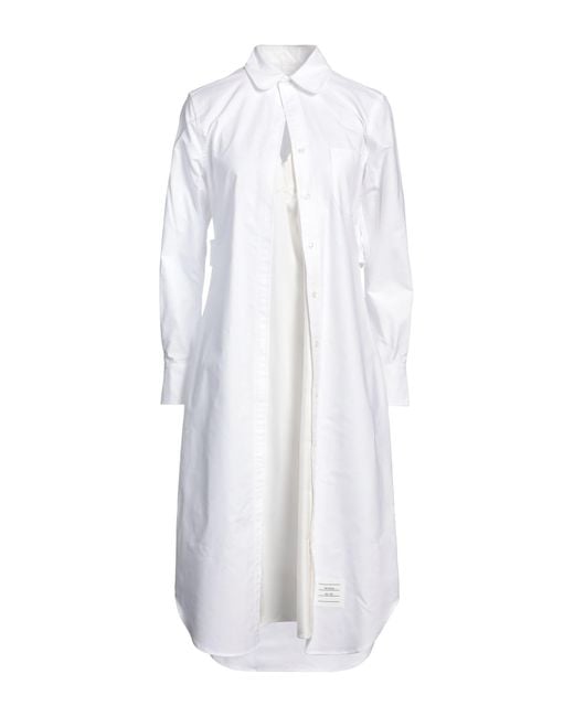 Thom Browne White Midi Dress