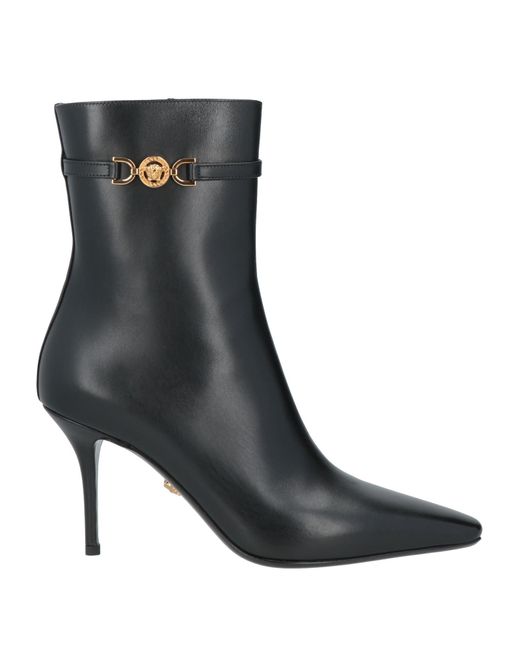 Versace Black Ankle Boots Leather