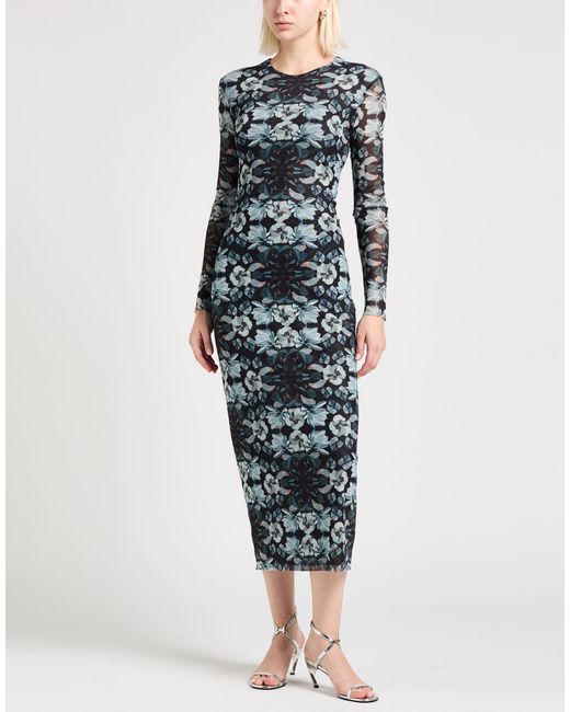 Franco Ferrari Black Maxi Dress Polyester, Elastane
