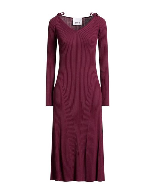 Erika Cavallini Semi Couture Purple Midi Dresses