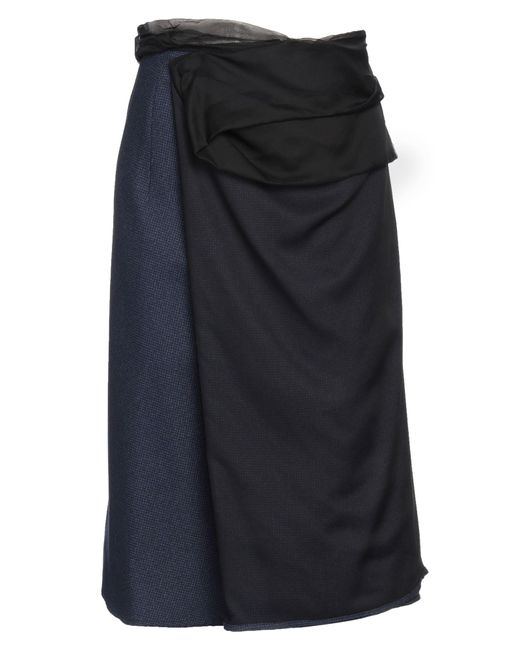 Agnona Blue Midi Skirt