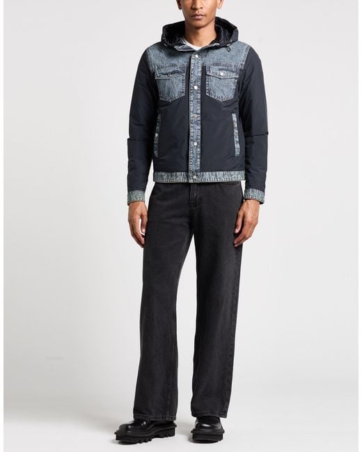 Moorer Blue Midnight Jacket Cotton, Polyester for men