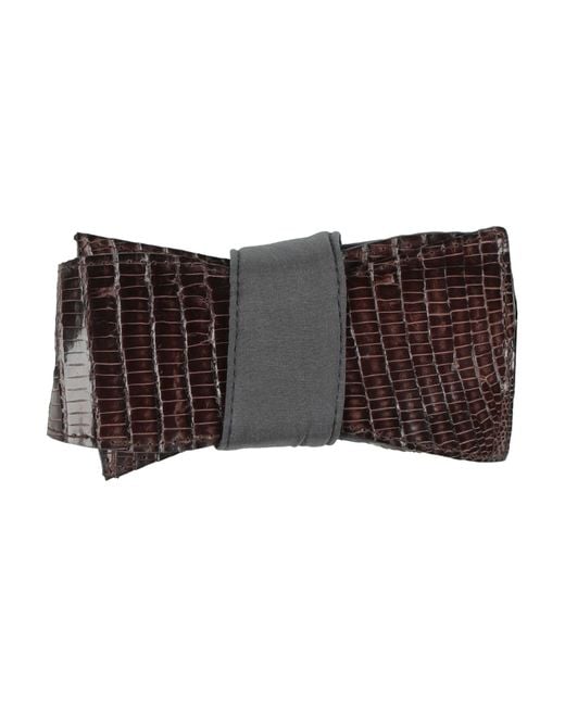 Brunello Cucinelli Brown Dark Ties & Bow Ties Leather for men