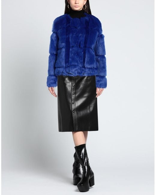 Silvian Heach Blue Shearling- & Kunstfell