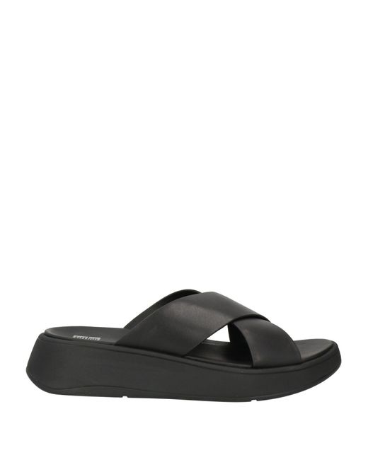 Fitflop Black Sandals Leather, Rubber