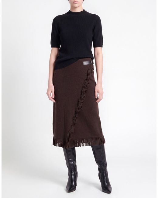ViCOLO Brown Midi Skirt