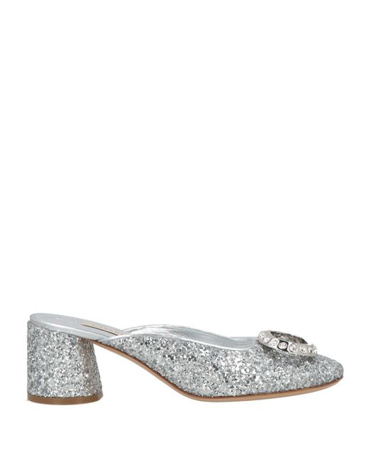 Casadei White Mules & Clogs