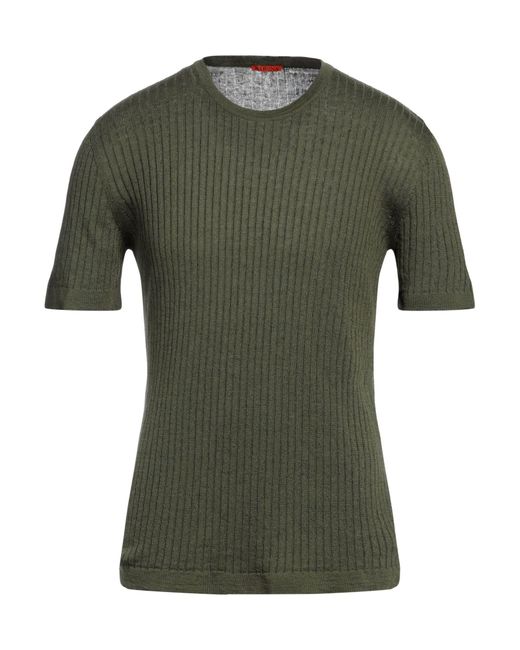 Barena Green Military Sweater Linen, Cotton for men